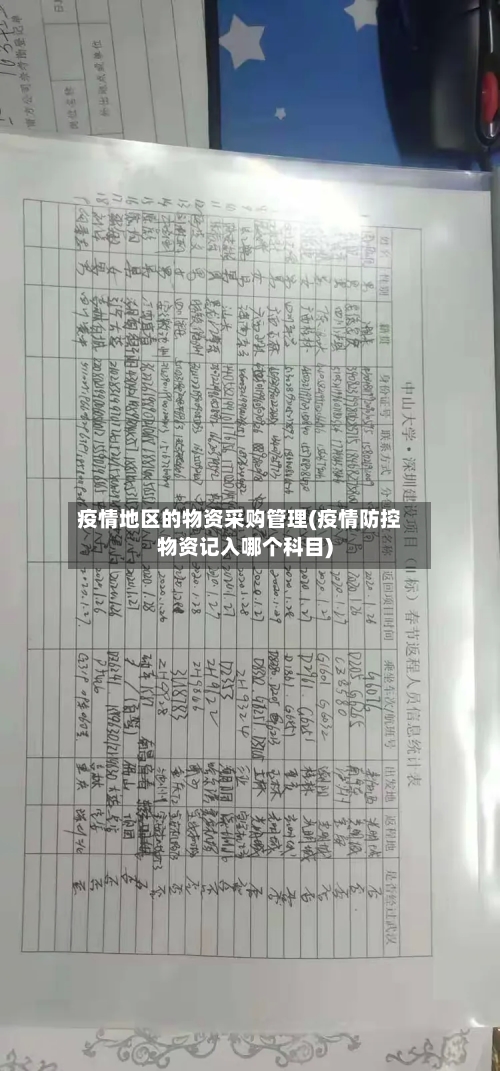 疫情地区的物资采购管理(疫情防控物资记入哪个科目)-第2张图片