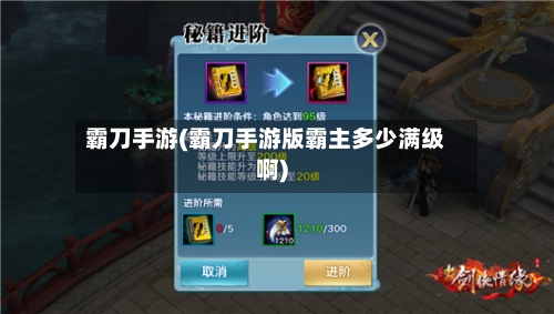 霸刀手游(霸刀手游版霸主多少满级啊)-第2张图片
