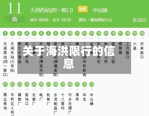 关于海洪限行的信息-第2张图片