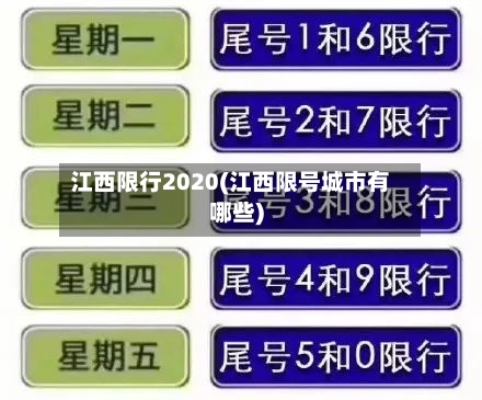 江西限行2020(江西限号城市有哪些)-第2张图片