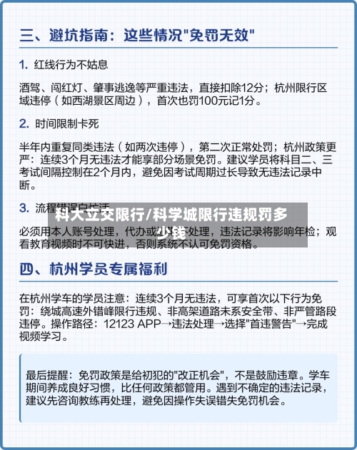 科大立交限行/科学城限行违规罚多少钱-第2张图片