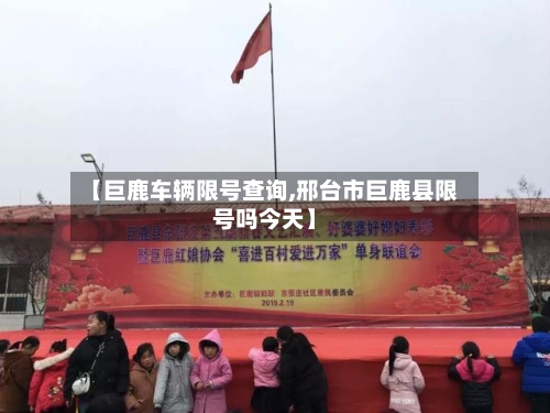 【巨鹿车辆限号查询,邢台市巨鹿县限号吗今天】