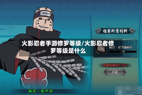 火影忍者手游修罗等级/火影忍者修罗等级是什么