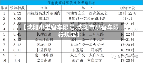 【沈阳小型客车限号,沈阳市小客车限行规定】-第2张图片