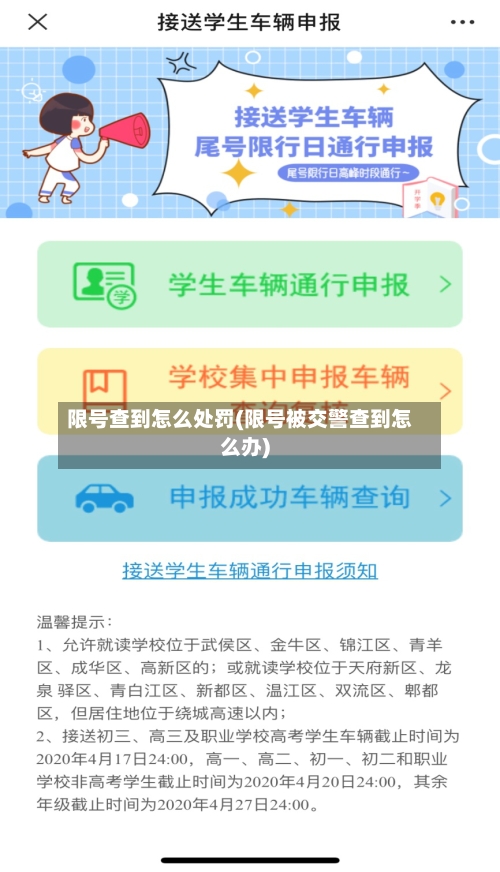 限号查到怎么处罚(限号被交警查到怎么办)