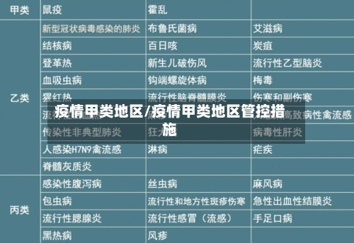 疫情甲类地区/疫情甲类地区管控措施-第2张图片