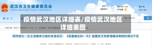 疫情武汉地区详细表/疫情武汉地区详细表图
