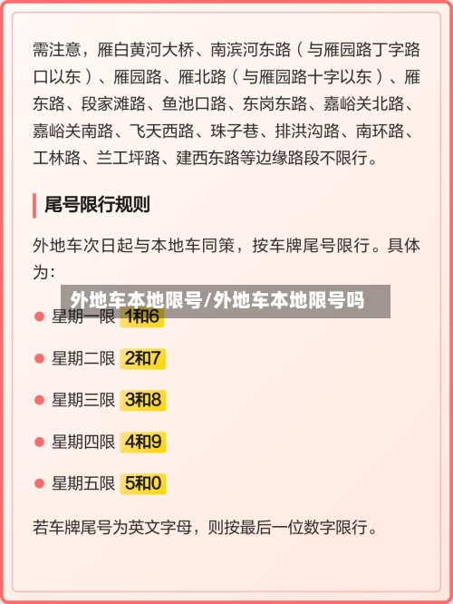 外地车本地限号/外地车本地限号吗-第2张图片