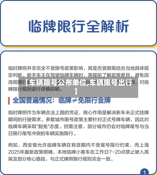 【车辆限号公布单位,车辆限号出行】
