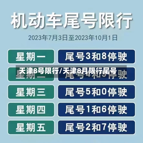 天津8号限行/天津8月限行尾号-第2张图片