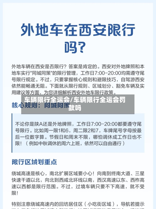 车辆限行全运会/车辆限行全运会罚款吗
